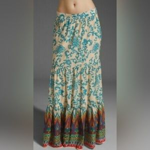 FREE PEOPLE Sunrise Voile Tiered Maxi Skirt SIZE XS